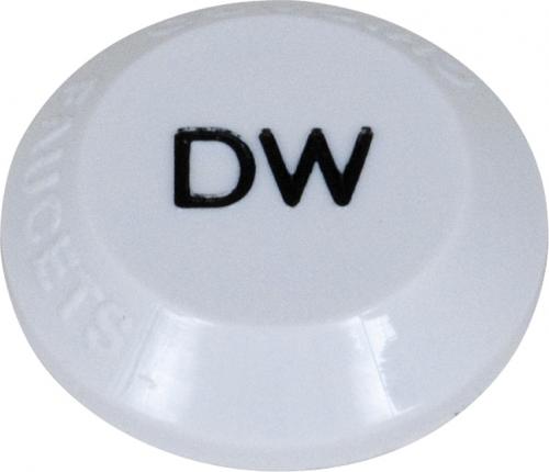 Chicago Faucets 216-428JKNF Chicago Faucets Part: Laboratory Index Button, White with Black Letters, DW (Distilled Water)