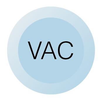 Chicago Faucets 216-678VACJKNF Chicago Faucets Part: Laboratory Index Button, Light Blue with Black Letters, Vacuum (VAC)