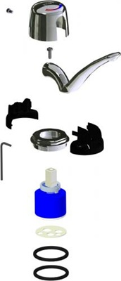 Chicago Faucets 2300-200KJKABCP Chicago Faucets Part: Marathon Kitchen Faucet Retrofit Kit