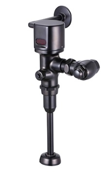 Hydrotek H8C-B1-05-MB Automatic Flush Valve, AC Powered, 0.5 GPF Urinal, 3/4" Stop and 3/4" Top Spud, ADA Compliant, Matte Black