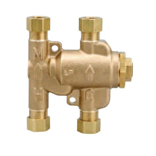 Hydrotek HBL-04-LR Thermostatic, Anti-Scald Mixing Valve, 3/8" In/Out with Checks