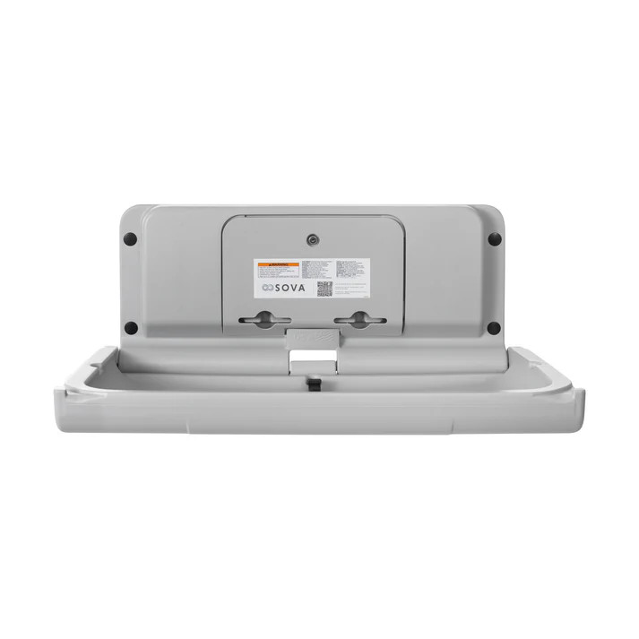 Sova 15HS0001 Span Baby Changing Station, Horizontal, Surface Mount with EZ Mount Backer Plate, Light Gray