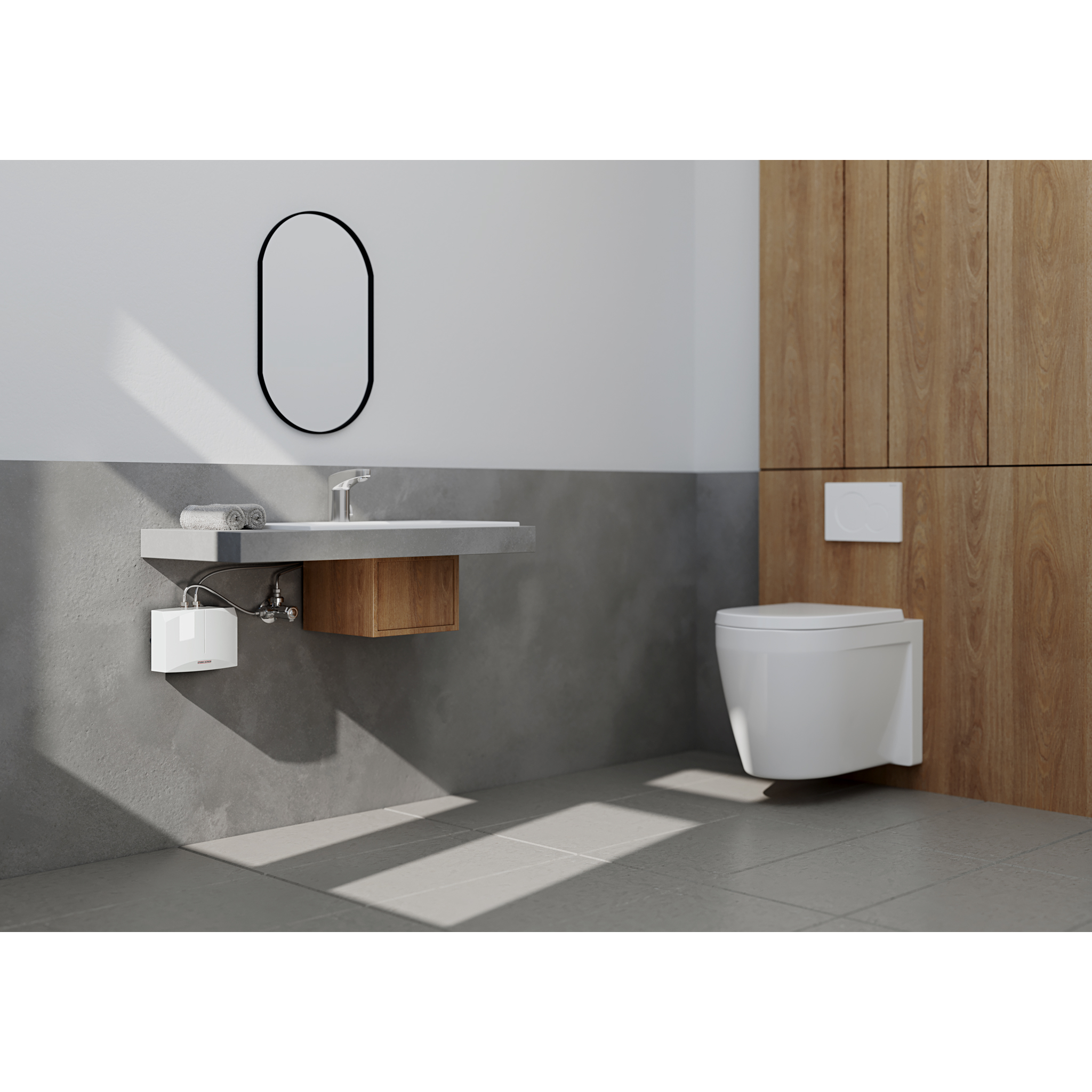 Stiebel Eltron 236136 Mini-E 3.5-1 Thermostatic Handwashing Sink Electric Tankless Water Heater, 3.5 kW, 120V
