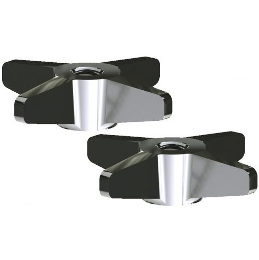 Chicago Faucets 635-PRJKCP 2-1/2" Cross Handle Pair