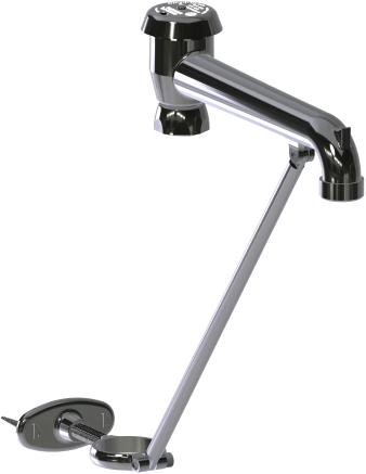 Chicago Faucets 814-SVBJKCP 7-1/2" Rigid Spout with Pail Hook & Pipe Support