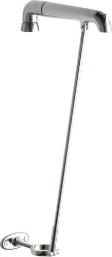 Chicago Faucets 815-SJKCP 7-1/8" Rigid Spout with Pail Hook & Pipe Support