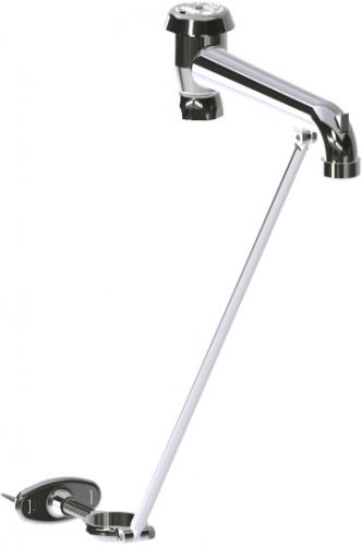 Chicago Faucets 815-SVBJKCP 7-1/2" Rigid Spout with Pail Hook & Pipe Support