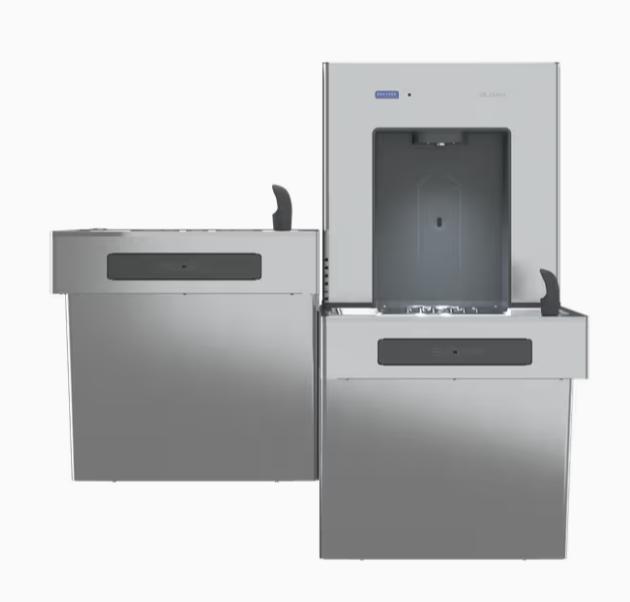 Sloan 33820066 DRS120-FIL-UNREF-SS DropSpot On Wall Bottle Filler with Bi-Level Water Cooler, Filtered, Non-Refrigerated, Stainless Steel