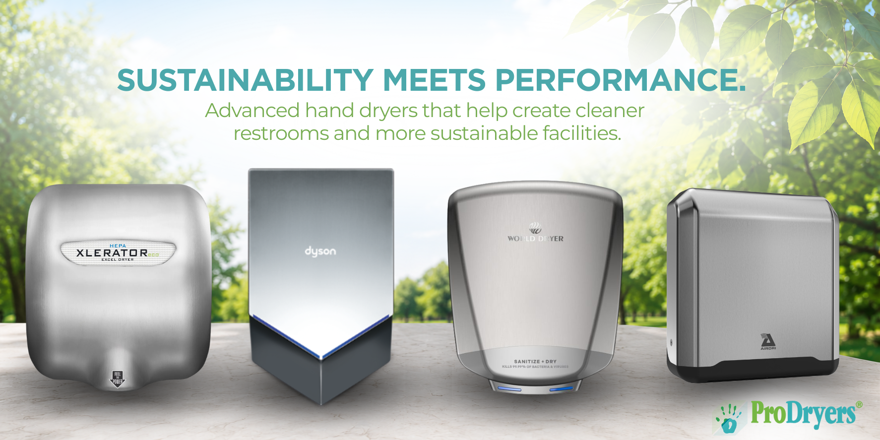 Touchless hygienic hand dryers with HEPA filtration for commercial restrooms