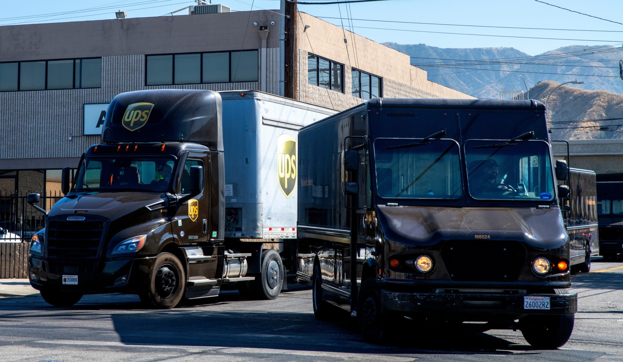 We ship UPS for trusted deliveries UPS Trucks