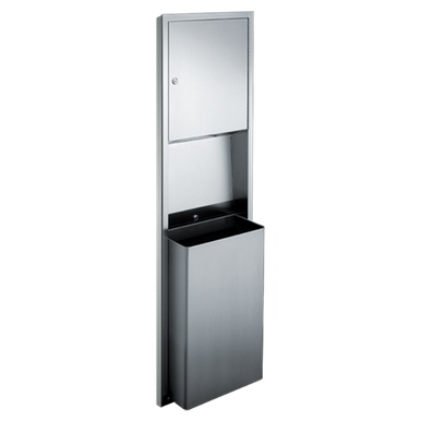 0469 ASI 0469-2 Semi-Recessed Traditional Paper Towel Dispenser and Waste ...