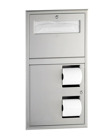 Bobrick B-3474 Classic Series Recessed Seat-Cover and Toilet