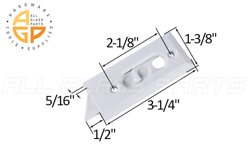 Tilt Latch Set White | All Glass Parts