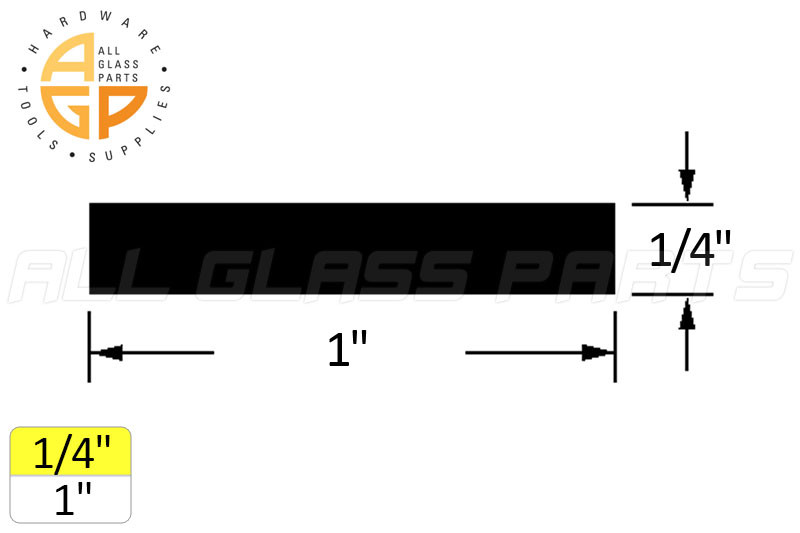 Setting Block Rubber 1'' Wide 1/4'' Thick | All Glass Parts