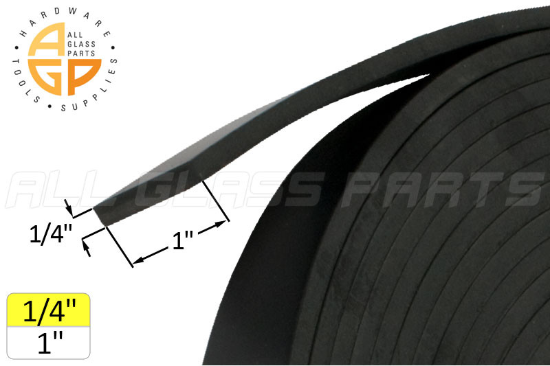 Setting Block Rubber 1'' Wide 1/4'' Thick | All Glass Parts