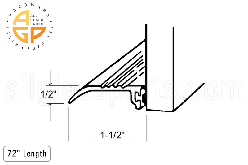 Threshold Bumper 72'' Length | All Glass Parts