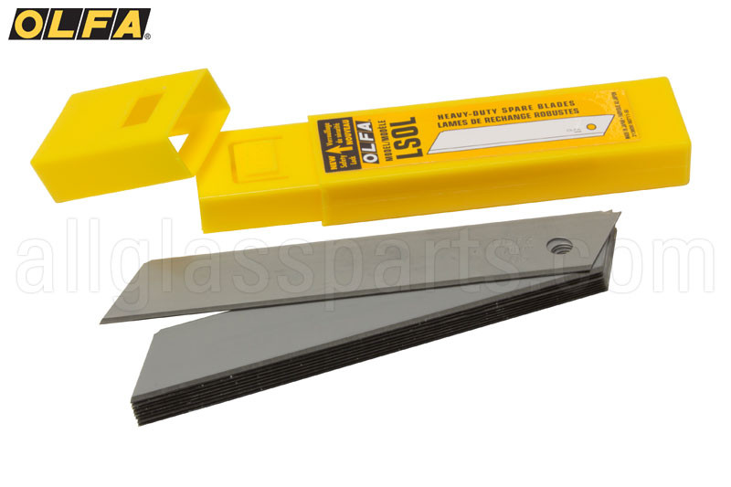 OLFA LB-10B Lame Di Ricambio A Scatto Da 18 Mm, 10 Lame (80 Segmenti), Acciaio Giapponese Per Tagli Pesanti - 4