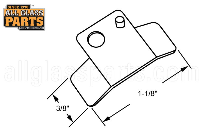 Sliding Window Guide Sliding Window Guide 1-1/8'' Length 3/8'' Width