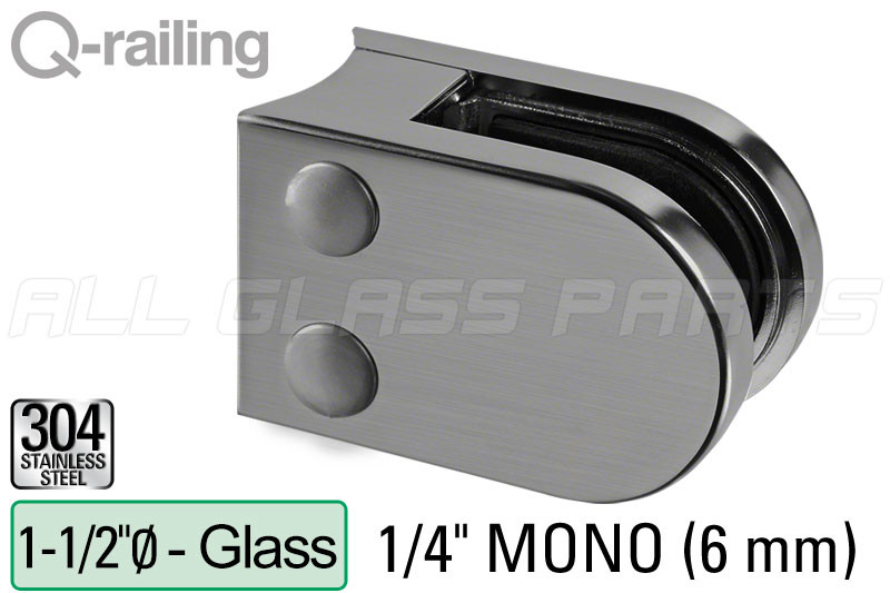 Round Railing Clamps Glass Clamp for Round Profile Railing 1/4