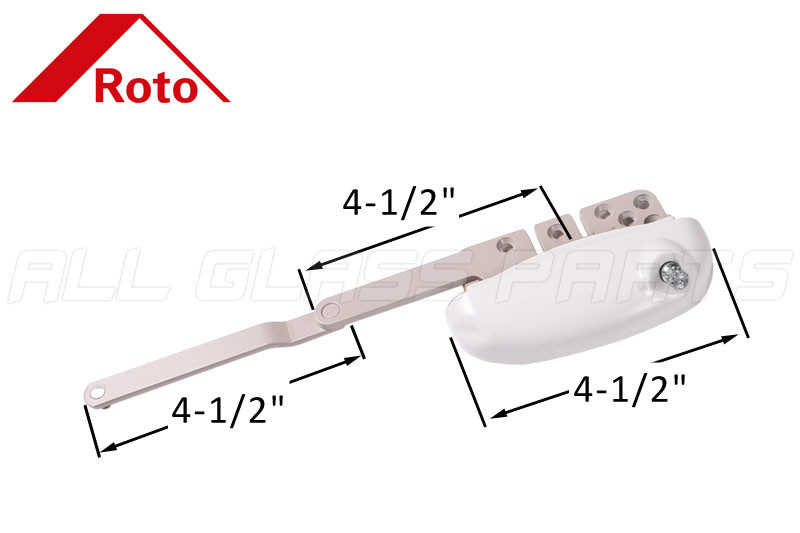 Split Arm Casement Window Operator Right White