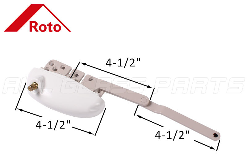 Split Arm Casement Window Operator Left White