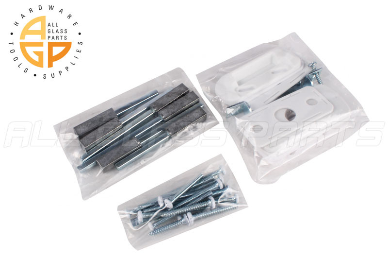 Storm Door Latch & Lock Keyed White | All Glass Parts