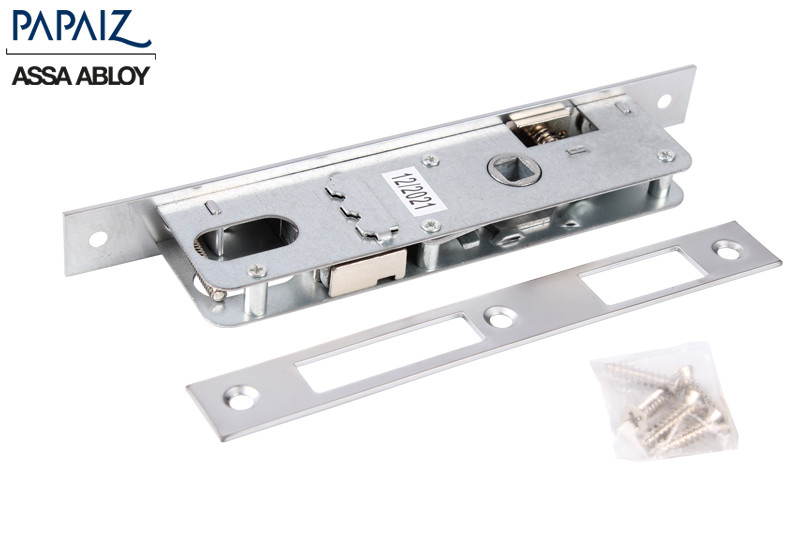 Storm Door Mortise Lock #323 Slimline Papaiz Satin Chrome
