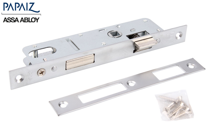 Storm Door Mortise Lock #323 Slimline Papaiz Satin Chrome
