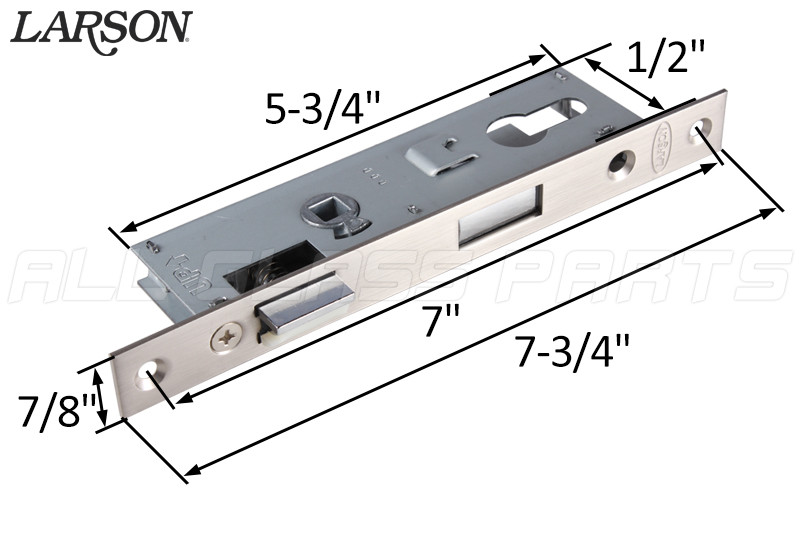 Storm Door Mortise Lock Satin Nickel | All Glass Parts