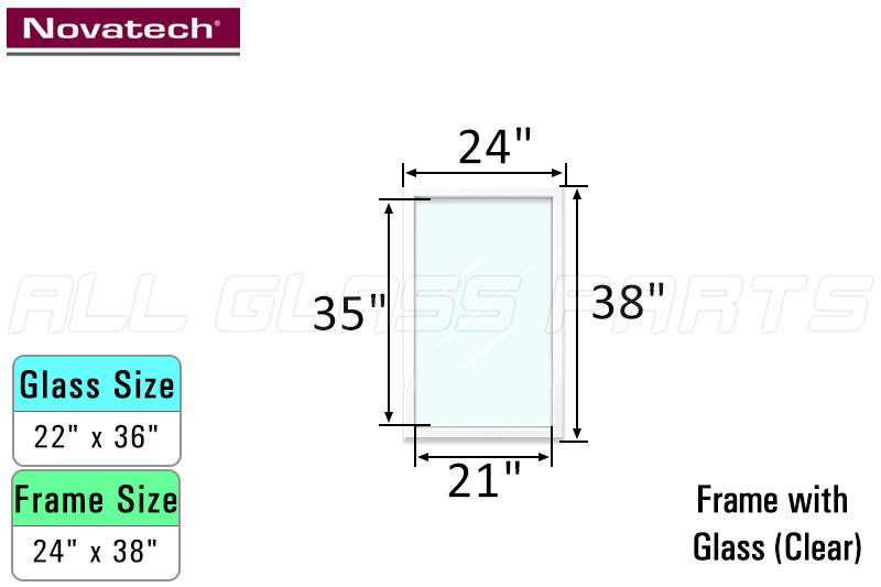 Resin Doorglass Frame & Glass Size 22