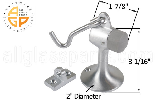 Floor Mounted Door Stop (Brushed Aluminum)