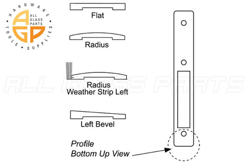 Maximum Security Face Plate (for 11-2001 Series) (Face Shape Radius Weatherstrip) (Right) (Silver)