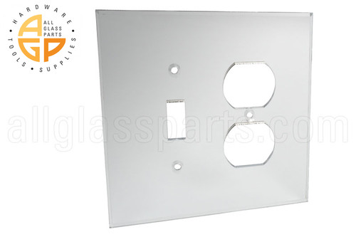 Double Mirror Plate (Single plug (2) - Toggle (1))