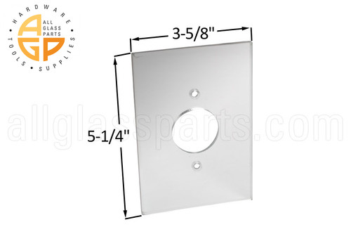 Single Mirror Plate (1-1/2'' Diameter hole)