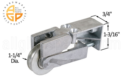 Sliding Glass Door Roller (3/4" Wide) (Double Mounting Holes)