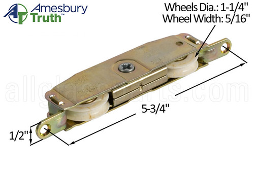 Sliding Glass Door Roller (Tandem) (Truth Hardware) (Nylon Wheels)