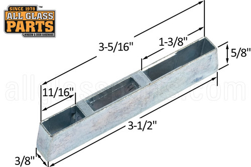 Sliding Glass Door Strike (3-1/2'' Length) (Zinc Finish) Sliding Glass Door Strike (3-1/2'' Length) (Zinc Finish)
