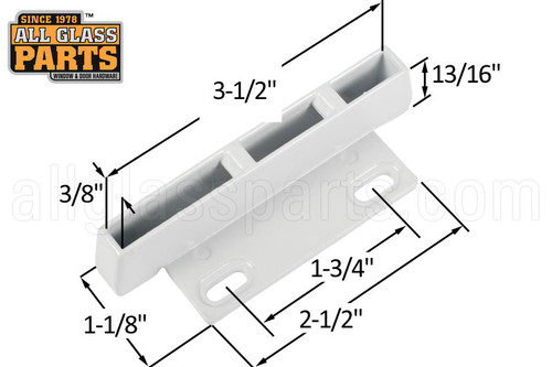 Sliding Glass Door Strike (3-1/2'' Length) (with flange) Sliding Glass Door Strike (3-1/2'' Length) (with flange)