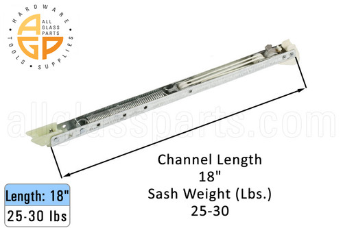 Window Sash Balances (Spring) (Lbs. 25-30) (Length: 18'')