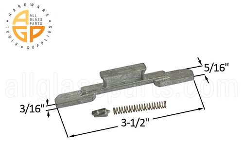 Sliding Window Plunger Lock (3-1/2'' Length) (Mill)