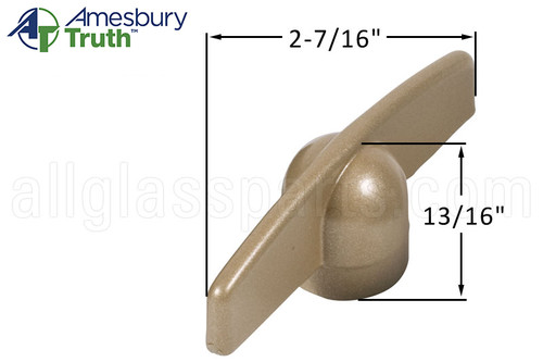 Window Crank T-Handle (Truth Hardware 11573) (5/16" Spline) (Coppertone)