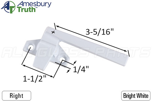 Cam Handle (Offset Base) (Truth Hardware 25.29) (Bright White) (Right)