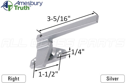 Cam Handle (Offset Base) (Truth Hardware 25.29) (Silver) (Right)
