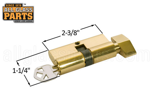 Locking Cylinder (Brass) (Square Shape)
