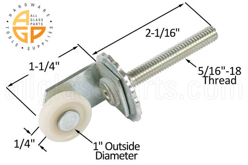 Closet Door Roller (1-1/4'' Height)