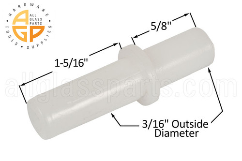 Bifold Door Top Pivot and Guide (White) (Plastic)