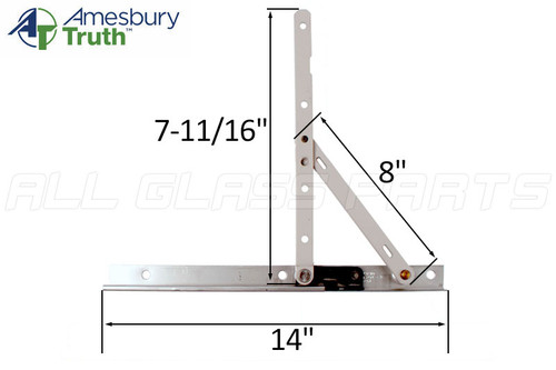 Casement Window Hinge (Truth Hardware 14.17) (14 inch track) Non-Adjustable Casement Window Hinge (Truth Hardware 14.17) (14 inch track) Non-Adjustable