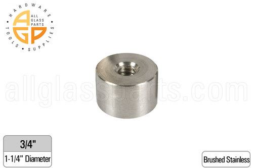Standoff Base (1-1/4" Diameter) (Brushed Stainless) (Height 3/4")