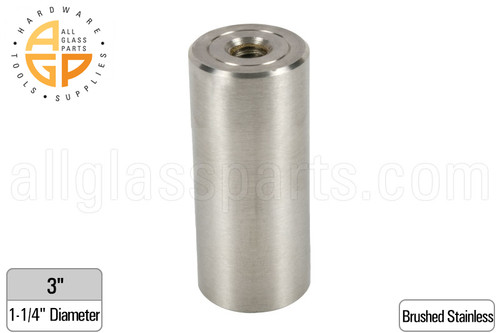 Standoff Base (1-1/4" Diameter) (Brushed Stainless) (Height 3")