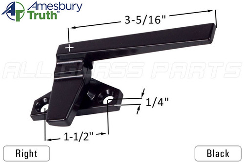 Cam Handle (Offset Base) (Truth Hardware 25.29) (Black) (Right)
